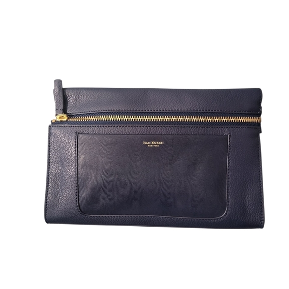 Isaac Mizrahi Janna Clutch-Mixed Texture Leather - Picture 9 of 10